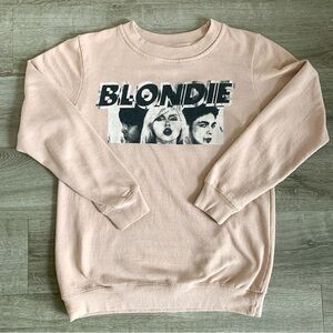 Blondie Debbie Harry Band Graphic Sweatshirt S Pink Target Crewneck Pullover